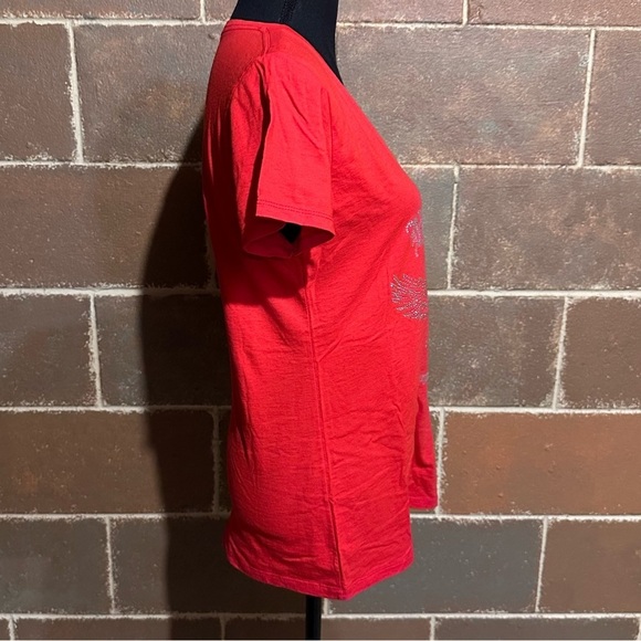 Daytona Beach Florida Bike Week Studded Red Motorcycle T-Shirt Women's L Large - Picture 4 of 8